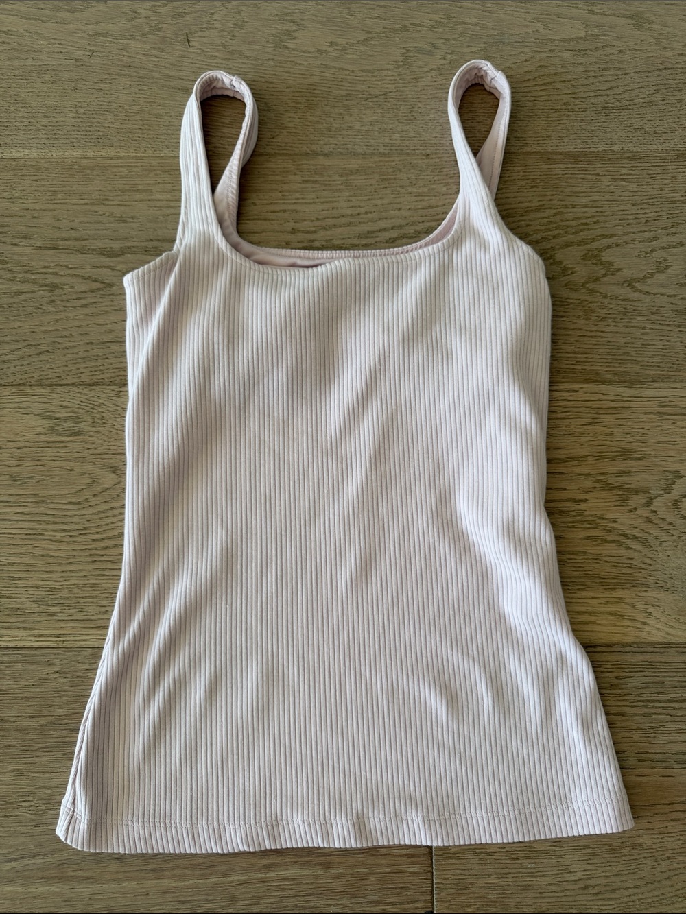 ALO Yoga Ribbed Square Neck Tank Top - Blush